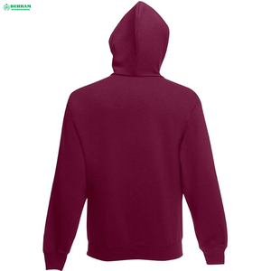 Sweat à capuche zippé personnalisé en molleton épais/éponge française 100 % coton unisexe coupe classique séchage rapide respirant pour homme - Product Image 3