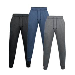 Pantalones de chándal ajustados para hombre de todas las tallas, pantalones de chándal 100% de algodón, bordados térmicos personalizados, servicio OEM de gran cantidad - Product Image 1
