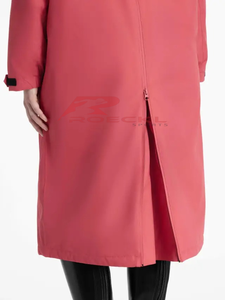 Abrigo largo para montar a caballo con logotipo personalizado para mujer, venta al por mayor, versátil, resistente al viento, secado rápido, tejido ligero, silueta elegante - Product Image 3