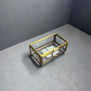 Boîte à bijoux, boîte de rangement décorative, petite, avec finition en laiton - Product Image 5