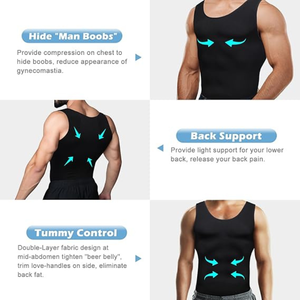 Débardeur de sport pour homme, compression, amincissant, musculation, séchage rapide, respirant, col rond, nylon/spandex, pour tous les jours et le sport - Product Image 6