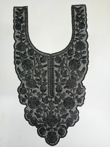 Majestic Net Fabric Indian Wear Gown Saree Kurti Blouse Tailoring Elegant Sequin Embroidery Patches with Neck <b>Collar</b> Handcrafted - Product Image 2