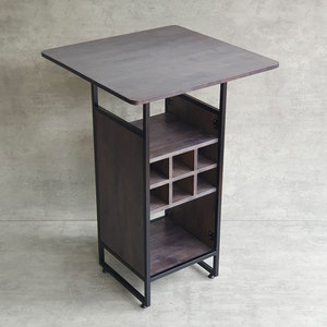 70x70x105cm Modern Luxury Square <b>Bar</b> <b>Table</b> with Wine Rack Rubberwood for Home Mall <b>Kitchen</b> Hotel-Contemporary BB016 Design - Product Image 5