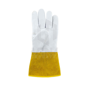 2025 nouveaux gants de soudage confortables respirants antidérapants durables avec renfort de paume en cuir de vache fendu longue manchette pour les soudeurs - Product Image 3