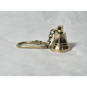 Llavero de Mosquetón con Campana de Latón Vintage, Amuleto Náutico Clásico de Madera y Metal para Llaves - Product Image 4