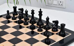 Pièces d'échecs Steinitz Staunton répliquées antiques en bois d'ébène et de buis, roi de 3,75 pouces, ensemble de tournoi au meilleur prix - Product Image 2