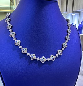 Alta exigencia VVS Moissanite Diamond 925 Sterling Silver Color Stone Iced Out Hip Hop collar cadena para hombres de vendedor indio - Product Image 1