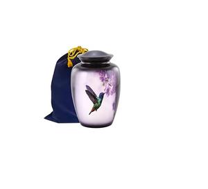 Urne funéraire élégante en métal floral pour adultes offrant un hommage intemporel et une connexion éternelle aux âmes bien-aimées - Product Image 3