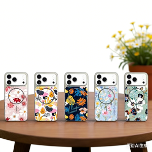 Funda Magnética Anti-Caídas con Diseño Floral, TPU+PC, Sublimable, con Anillo Magnético para Teléfonos Móviles - Product Image 5