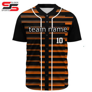 Jersey de béisbol personalizado para hombre al por mayor, camisas con botones, jersey de béisbol de manga corta, uniformes deportivos - Product Image 6