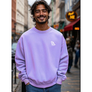Sweat-shirt décontracté surdimensionné pour homme, toucher doux, à porter au quotidien, pull-over, sweat-shirt surdimensionné moderne pour homme - Product Image 2