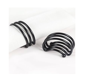 Rond de serviette fait à la main Table à manger Thanksgiving fête d'anniversaire décoration fil solide artisanat prix de gros - Product Image 1