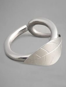 Rond de serviette en feuille de saule en acier inoxydable pour les dîners de famille, les mariages, les fêtes intérieures et extérieures ou les fêtes quotidiennes - Product Image 6