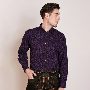 Chemise bavaroise chemise à manches longues de haute qualité, prix de gros meilleures chemises Oktoberfest d'usure, coton à manches longues - Product Image 3