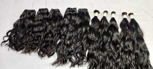 Extensions de cheveux indiens Remy de meilleure qualité en vrac cuticules alignées pour des extensions de cheveux humains Jerry Curl lisses et durables - Product Image 3