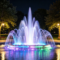 Fontaine musicale extérieure pour piscine et parc, spectacle d'eau LED RGB programmable, personnalisable, populaire et tendance