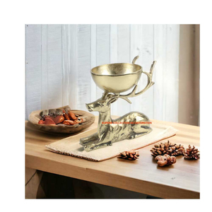 Elegant Design Leaf <b>Bowl</b> for <b>Serving</b> Fruits <b>Bowl</b> Top quality golden Metal Dry Fruits <b>Serving</b> <b>Bowl</b> In Good Price - Product Image 6