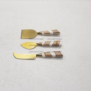 Mango de resina de diseño único, fábrica de alta calidad, 3 uds., cubiertos, venta al por mayor, acabado antiguo decorativo real 2023 - Product Image 2