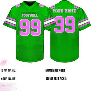 Maillot de football américain personnalisé sublimé à manches courtes en mesh, uniforme de jeu - Product Image 5