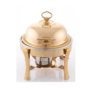 Chauffe-plat rond de haute qualité avec gaufrage argenté Équipement de réchauffement et de maintien le plus vendu fabriqué en Inde - Product Image 2