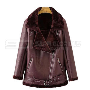 Chaqueta de cuero de terciopelo para mujer de estilo largo nuevo de otoño e invierno con doble cremallera y cinturón chaqueta de alta calidad OEM - Product Image 1