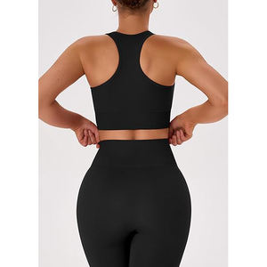 women <b>sets</b> fitness activewear <b>seamless</b> bra <b>top</b> <b>and</b> <b>leggings</b> high waist stretch breathable yoga workout gear - Product Image 2