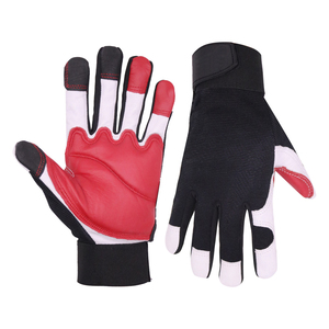 Guantes de trabajo de seguridad de cuero de piel de cabra completa con función de pantalla táctil, resistentes a las vibraciones mecánicas de alto rendimiento - Product Image 6