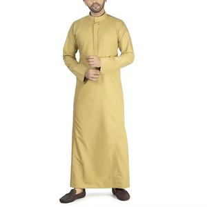 Ventes chaudes, Jubbah saoudien pour hommes, personnalisable, couleur unie, islamique, vente directe d'usine, coton de haute qualité, respirant - Product Image 6