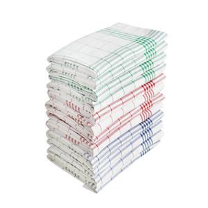 Chiffons de nettoyage de cuisine 100% coton avec motif à carreaux carrés tissés pour serviettes de cuisine à usage domestique - Product Image 5