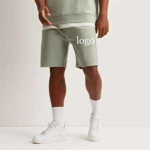 Ropa de moda para hombre, pantalones cortos de lana en blanco de algodón orgánico transpirable de talla grande con bolsillos - Product Image 1