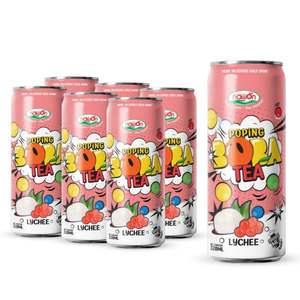 Nawon Certifié Popping Boba Thé Vert Saveur Litchi Boisson Prête à Boire 320ml Canette OEM ODM Marque Privée - Product Image 2