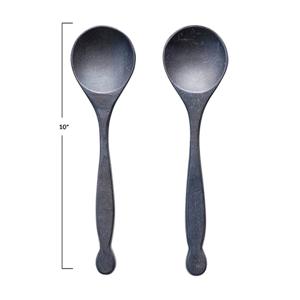 Juego de servidores de ensalada ecológicos de lujo de madera de acacia Natural de 7 piezas, 2 utensilios de cocina hechos a mano - Product Image 4