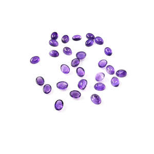 Cuarzo Amatista Natural de Lujo, Cabujones Ovalados Calibrados, Gemas Sueltas Pulimentadas en Tamaños de 5x7mm y 6x8mm, Certificado IGI - Product Image 3