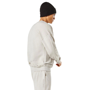 Conjunto de sudadera y pantalones de chándal con cuello redondo de mezcla pesada para hombre, chándal de dos piezas duradero y cálido para uso diario informal - Product Image 6