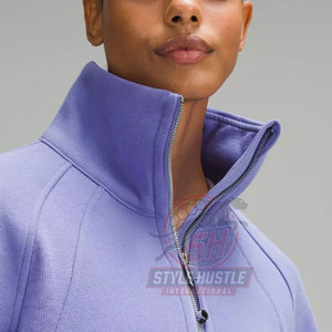 Ropa de Moda Personalizada, Sudaderas con Media Cremallera para Mujer, Diseño Personalizado, Mangas Largas - Product Image 3