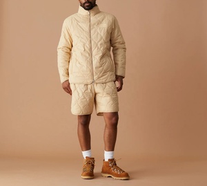 2024 tendance produit taille haute coupe ample coupe-vent hydrofuge doublé polyester recyclé rembourré matelassé Shorts pour hommes - Product Image 2