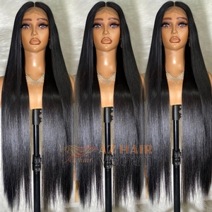 Perruque de cheveux bruts Super Double Drawn cheveux raides couleur naturelle 100% cheveux humains vietnamiens fermeture à lacet suisse - Product Image 2