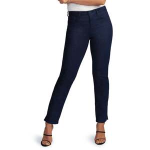 Jeans de Pierna Recta Ajustados para Mujer Curves 360 by NYDJ, Transpirables, de Mezclilla Lavada, con Elementos de Moda Sencillos - Product Image 1
