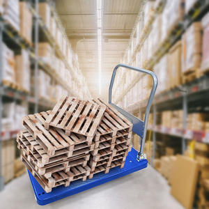 Plate-forme industrielle en plastique 400kgs Heavy Duty Cargo Transport Chariot à plate-forme de camion Entrepôt Chariot à main pliable avec roues - Product Image 6