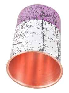 Verre à eau en cuivre imprimé traditionnel indien avec des motifs indiens artistiques pour un usage quotidien, avantages pour la santé et stockage à bas prix - Product Image 4