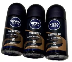 Comprar Nivea Men-Desodorante Roll-On de Espresso de carbón negro profundo, paquete de 3 unidades originales, 50ml (cada uno) - Product Image 1