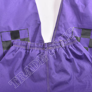 Pantalones de nieve de carga morados a la moda con diseño de cuadros impermeables, bolsillos con cremallera, bucles para cinturón y dobladillo ajustable para un aspecto de ropa de calle - Product Image 6