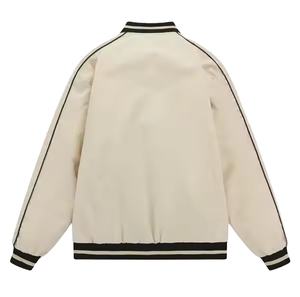 Chaqueta para hombre, chaqueta universitaria de satén sedoso de poliéster 100%, chaqueta de béisbol con cáscara transpirable para hombre, grosor estándar - Product Image 2