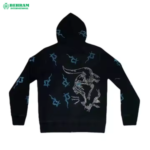 เสื้อฮู้ดซิปเต็มตัวผู้ชาย ดีไซน์ใหม่ทันสมัย ระบายอากาศได้ดี แห้งเร็ว สำหรับฤดูหนาว แบบยูนิเซ็กซ์ รับผลิตตามสั่ง ขายส่ง - Product Image 4