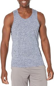 Essentials Débardeur décontracté pour homme, 100% coton, anti-boulochage, respirant, anti-rétrécissement, durable, motif solide, tricoté - Product Image 3