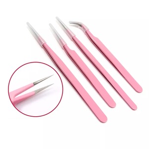 Pincettes à cils confortables en acier inoxydable pour femmes, marque privée, vente en gros, Logo personnalisé - Product Image 1