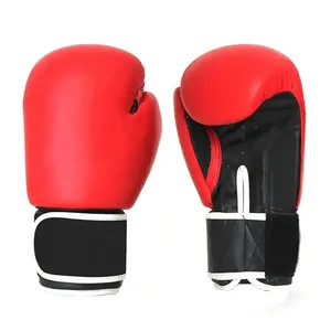 OEM Services High Quality Pu Leather Boxing Gloves Training Pro Custom Logo Design Real Leather