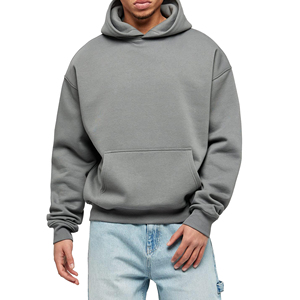 ODM Pull lourd de haute qualité Sweat à capuche French Terry Hoodies Drop Shoulder Heavy Oversized Men Hoodies - Product Image 1