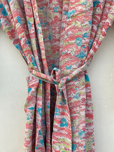 Kimono de seda para mujer, bata de seda hecha a mano, bata reciclada - Product Image 5