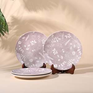 Dahlia Bohemian Quarter Plate <b>Set</b> 4 7.8 Inch Porcelain Oval Serve Trays Customizable Tableware <b>Dinnerware</b> <b>for</b> Hotels Party - Product Image 1